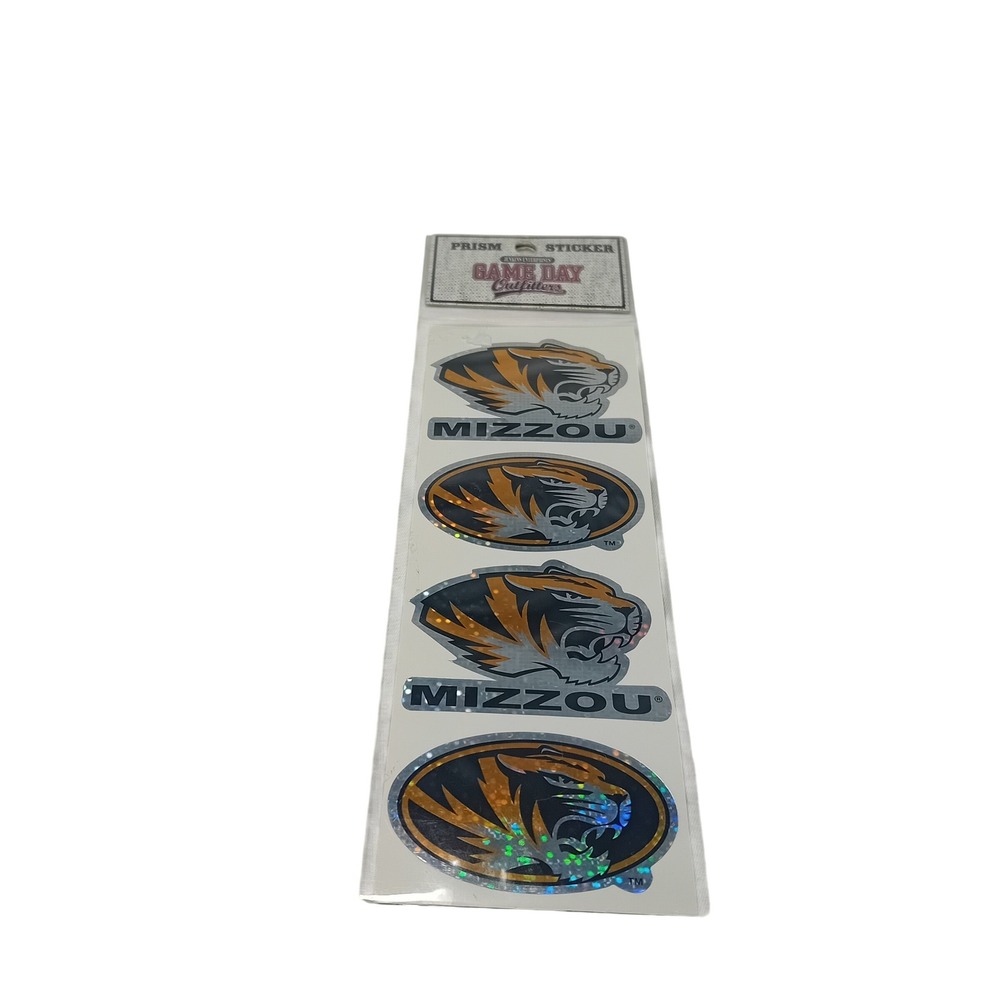 NEW NOS Vintage Y2K Deadstock Missouri‎ Tigers Mizzou Football Prism Stickers